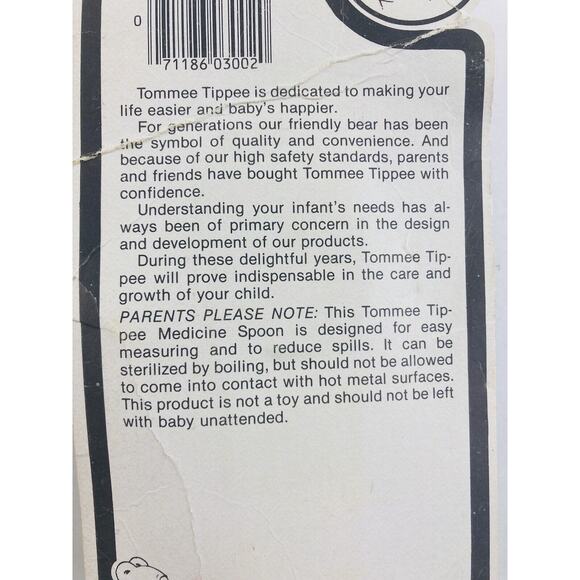 Vintage Tommee Tippee Baby Child Medicine Spoon 2 TSP 1981 Made In USA RARE!! - Picture 9 of 10